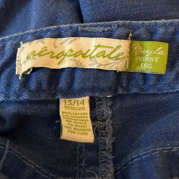 Aeropostale Bayla Skinny Leg Jeans Size 13/14 Blue Classic Mid-Rise Casual Norm - Picture 4 of 5